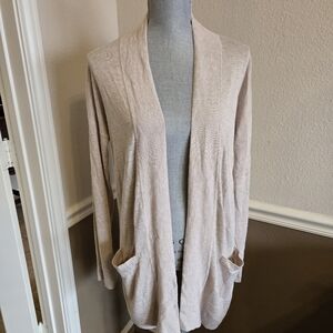 NWOT Pink Rose Long Cardigan Sz L
